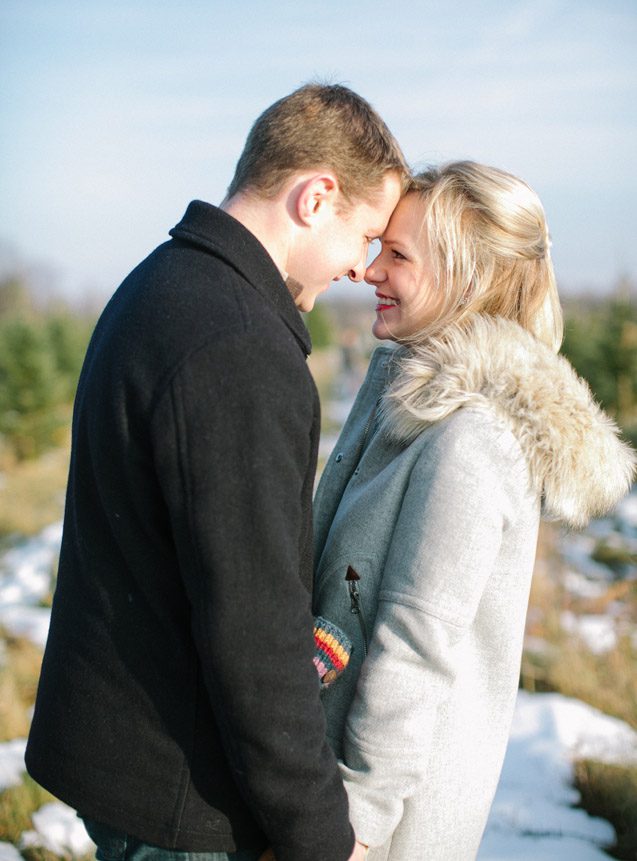 Rustic Tree Farm Engagement Photography Carly McCray Wisconsin Wedding Photographer, tree farm engagement photos, tree farm engagement photography, Christmas engagement photos