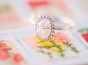 Custom engagement rings whistling straits wedding chapel Carly McCray Lake Geneva wedding